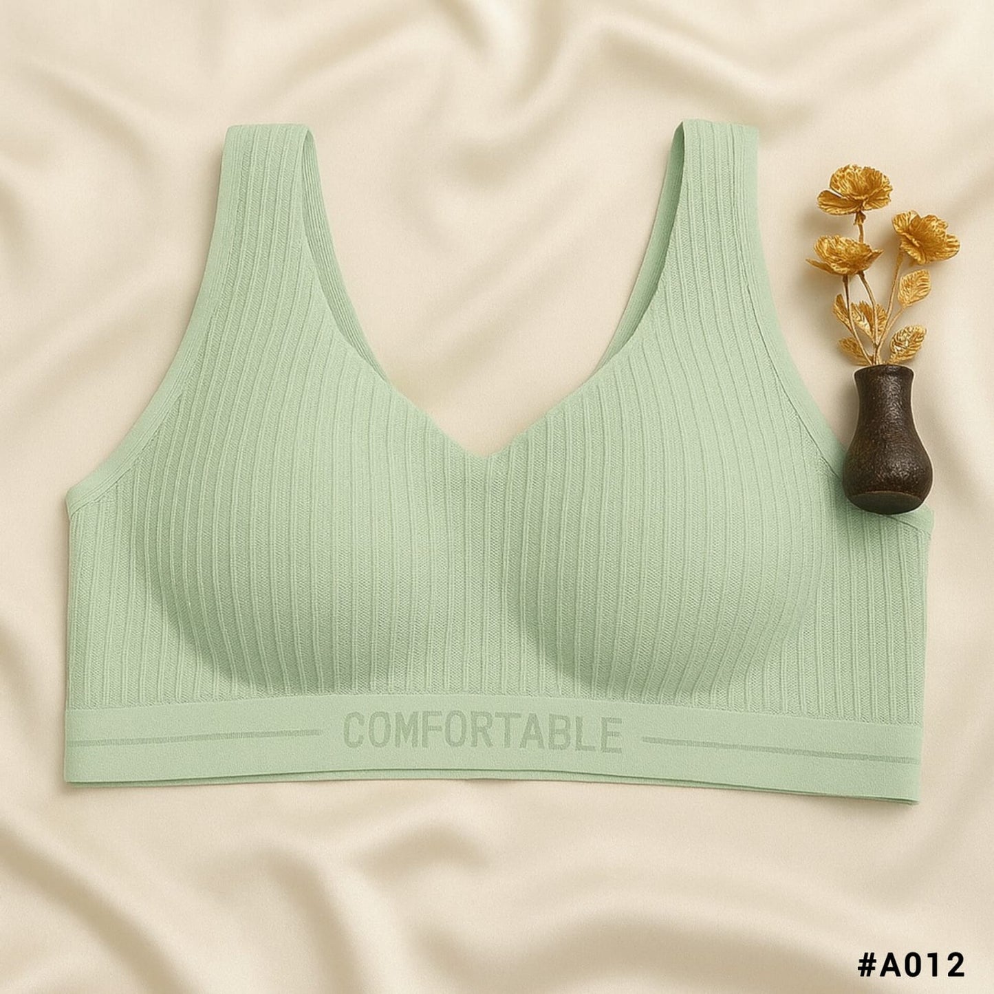 Imported Seamless Sports Ribbed Comfort Bra