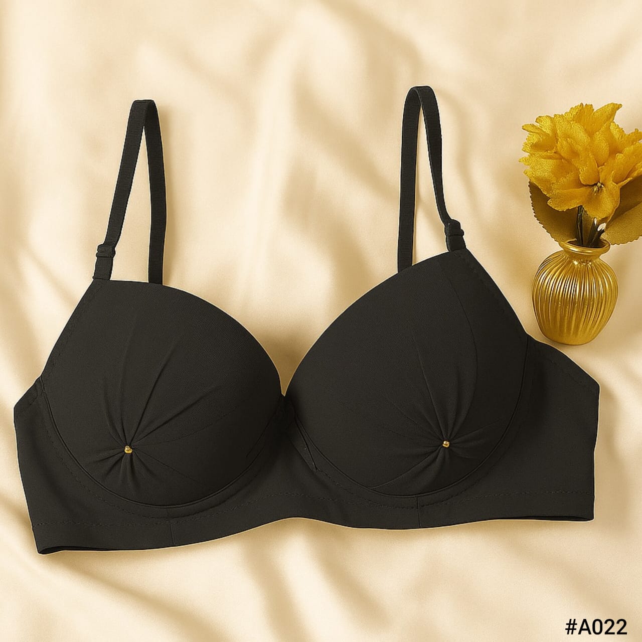 HighQuality Ruched Cup Padded Underwire Bra