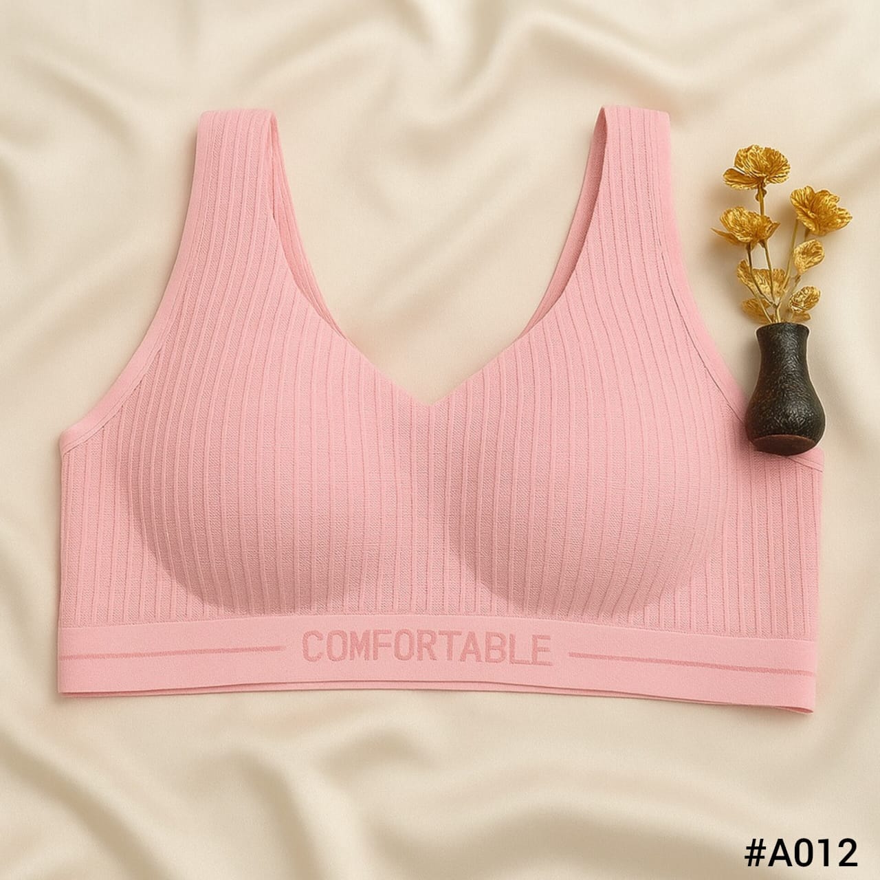 Imported Seamless Sports Ribbed Comfort Bra