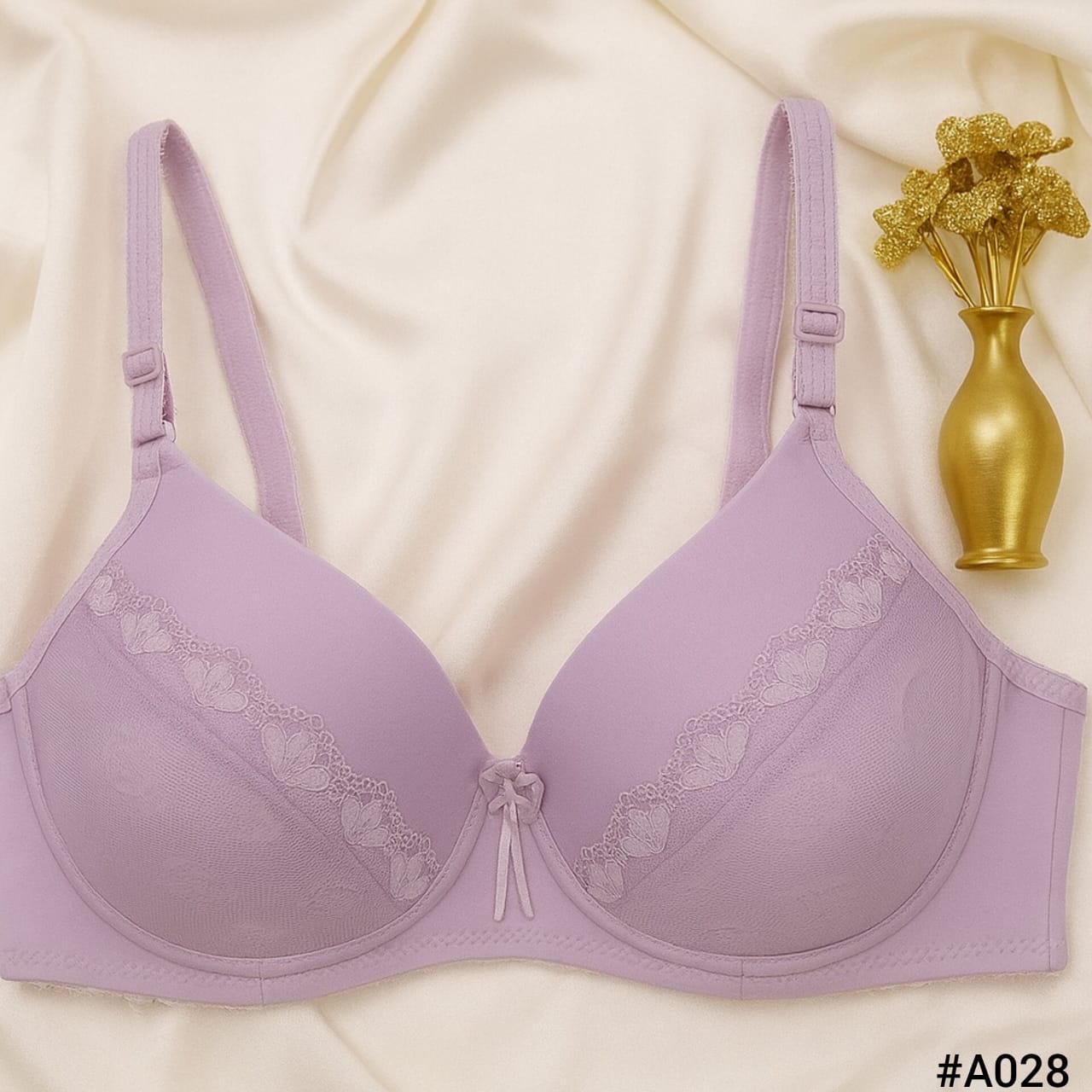 Seamless Lace Support Bra