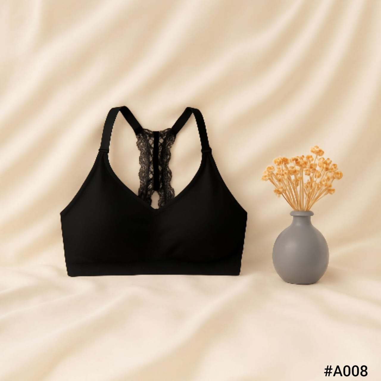 HighQuality Soft Padded Lace Back Lace Bra