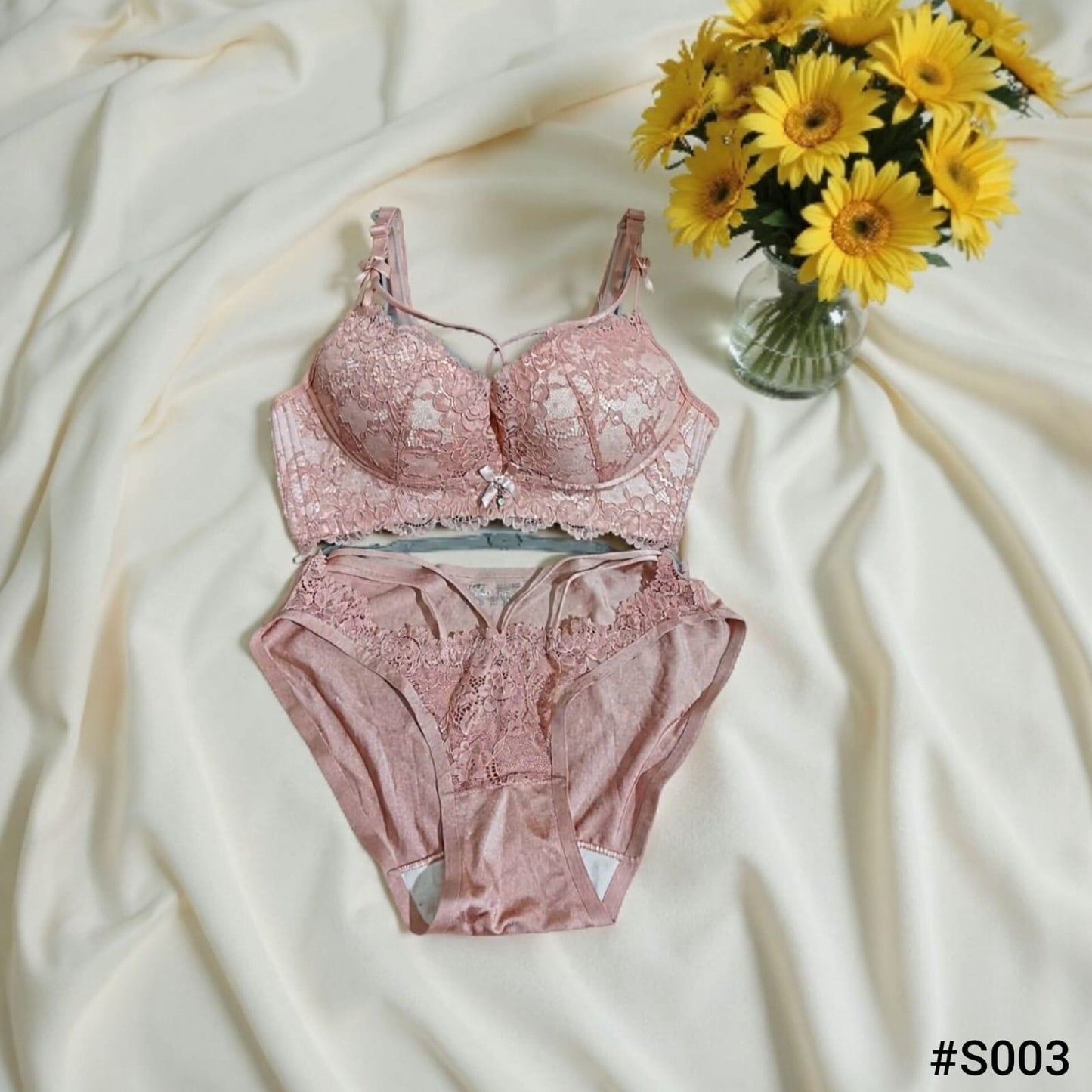 Elegant Lace Padded Bra & Panty Set