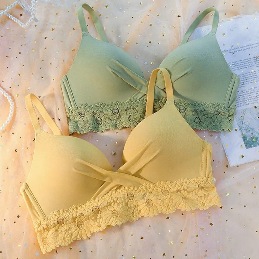 Ladies Imported Pack Of 2 Non Wired Pushup Bras