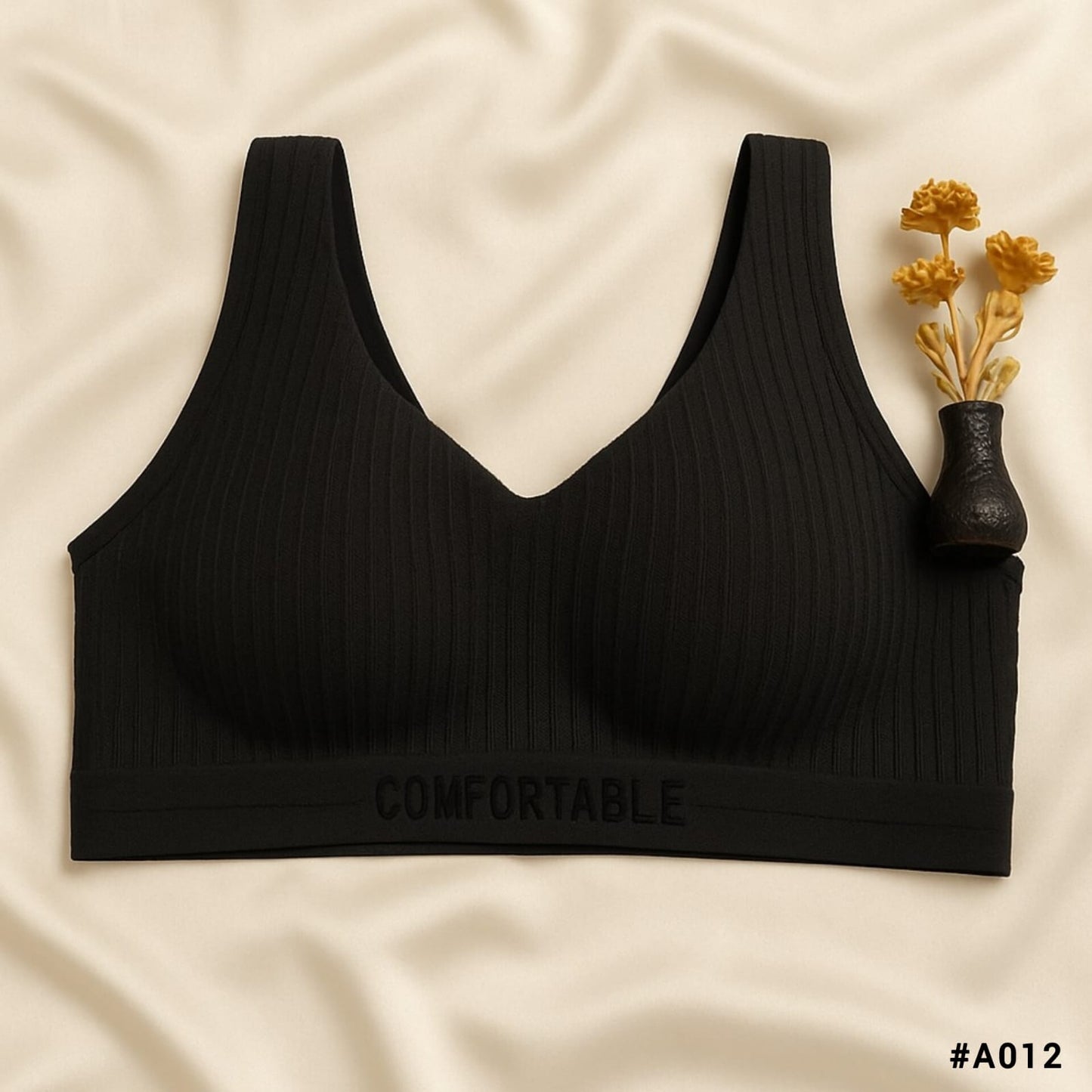 Imported Seamless Sports Ribbed Comfort Bra