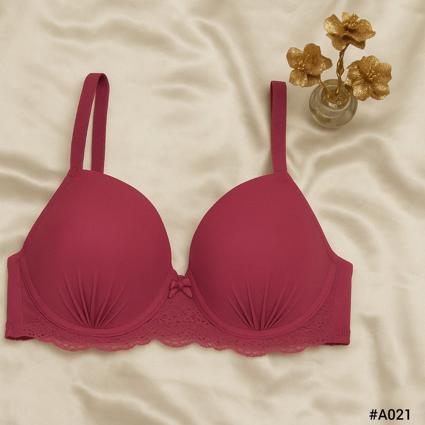 UnderWire Lace Trim Padded  Bra