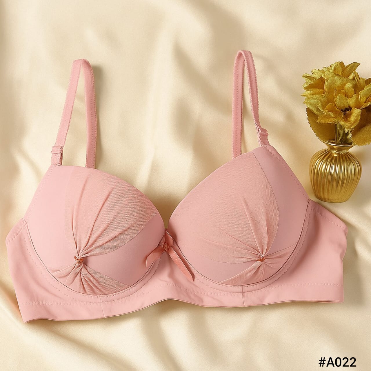 HighQuality Ruched Cup Padded Underwire Bra