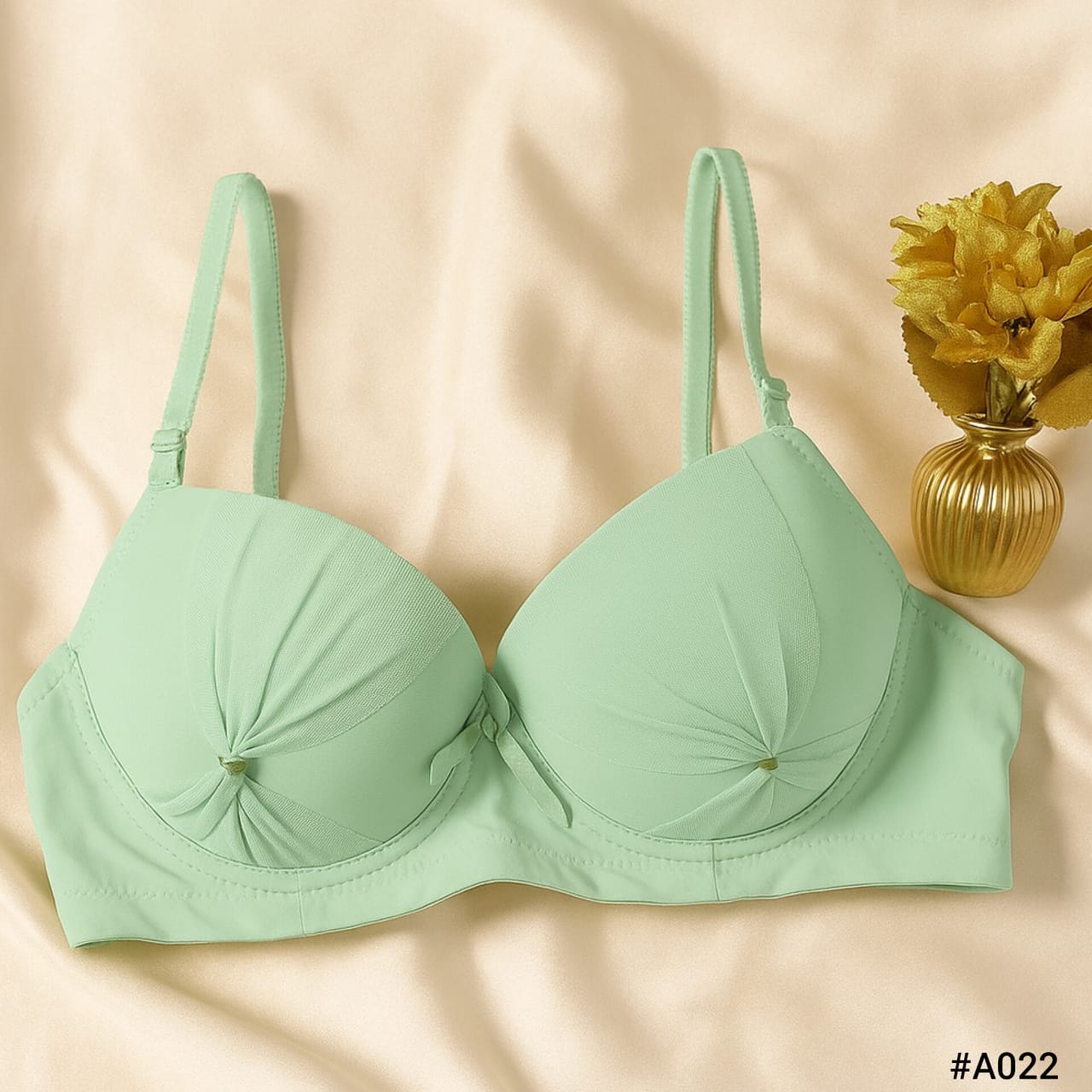 HighQuality Ruched Cup Padded Underwire Bra