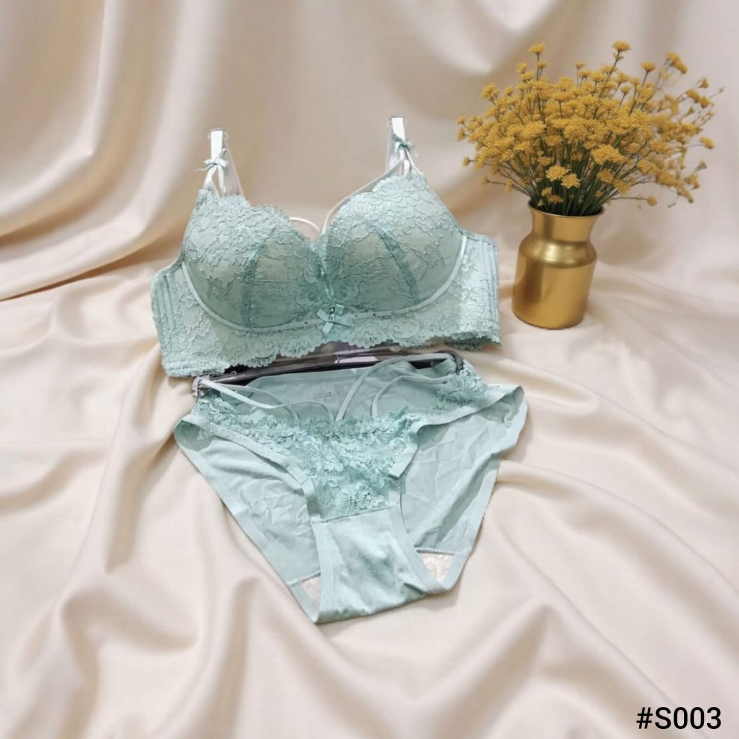 Elegant Lace Padded Bra & Panty Set