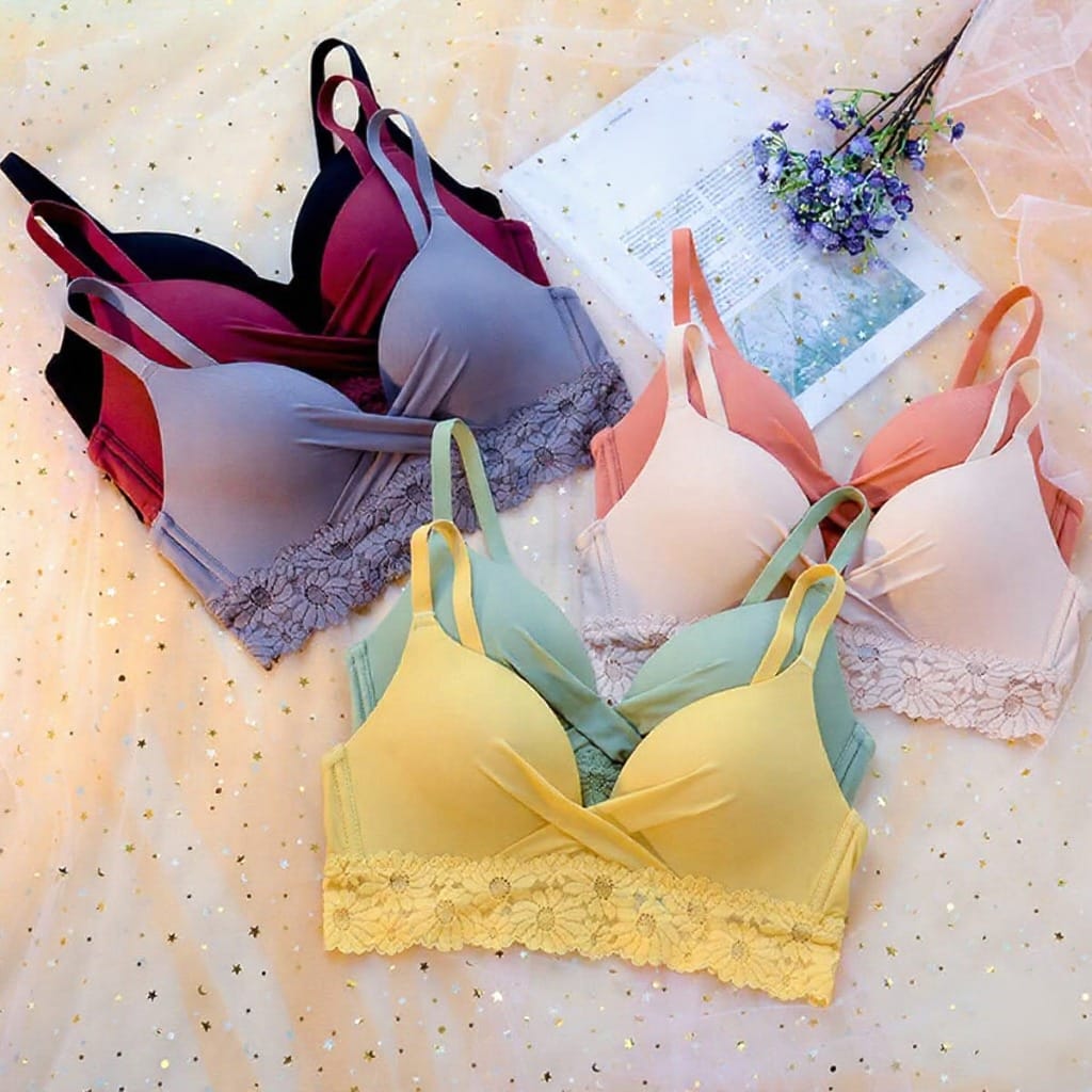 Ladies Imported Pack Of 2 Non Wired Pushup Bras