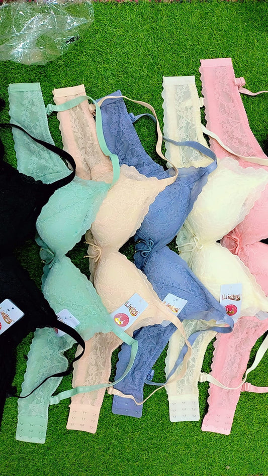 Fancy and party soft net design cover bra