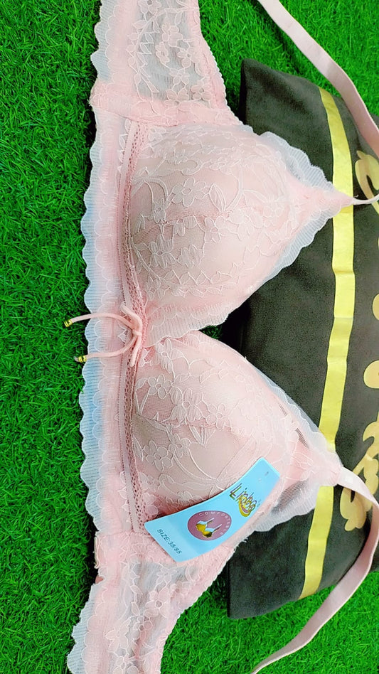 Fancy and party soft net design cover bra