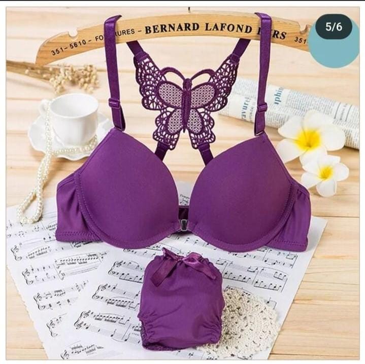 Stylish bra u-shaped suspender bra set