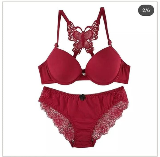 Stylish bra u-shaped suspender bra set