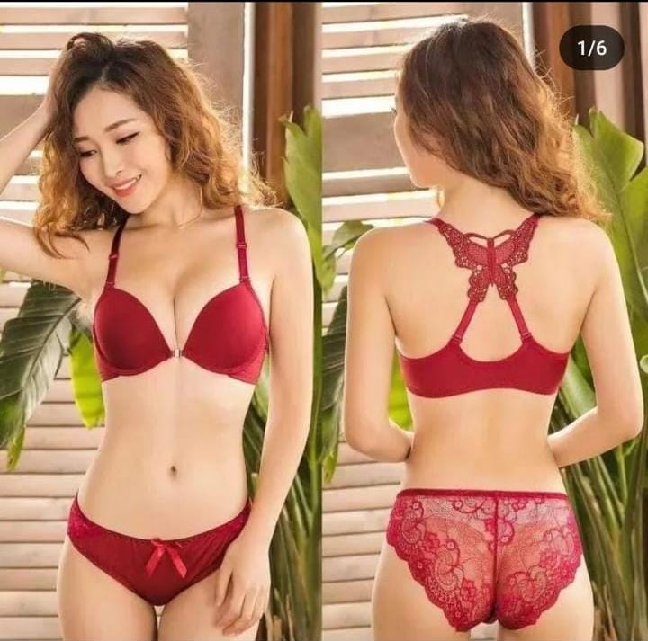 Stylish bra u-shaped suspender bra set